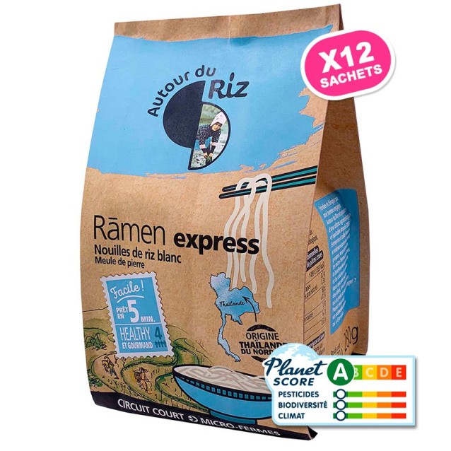 Ramen express de riz blanc bio - Colis 12 sachets de 280 g Autour du Riz
